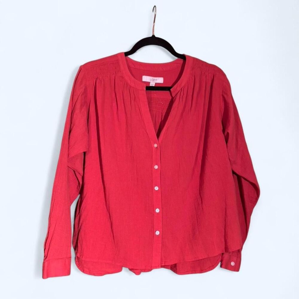 Loft Women's Button-Down Cotton Blouse - XS